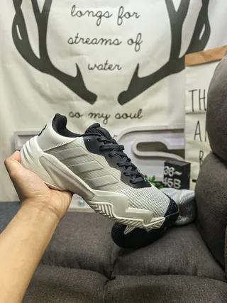 Adidas Bege Preto Midsole Malha E Recobrimento Sintético Superior Tênis Chunky 5