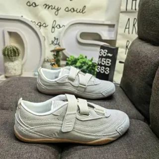 Adidas بيج أبيض بدون أربطة إغلاق حزام فيلكرو علوية مشابهة للسويدي أحذية رياضية أسلوب الحياة