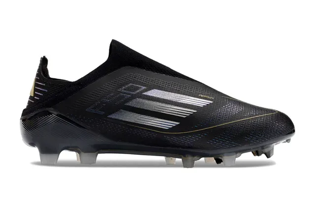 Adidas Preto e Dourado Colar de Meia Texturizado Sintético Superior Tacão Firm-Ground Sapatos de Futebol 7