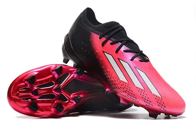 Adidas काला पिंक कम कट सोक फिट कॉलर ग्रेडिएंट अपर फर्म ग्राउंड फुटबॉल जूते 4