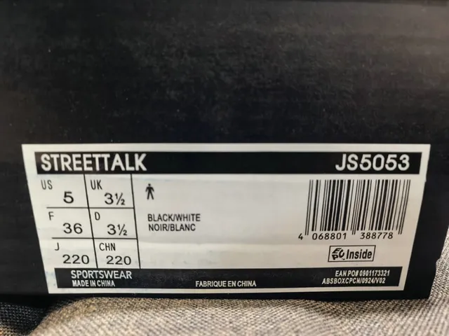 Adidas Black White Low-Top Leather-Like Upper Lifestyle Sneakers 2