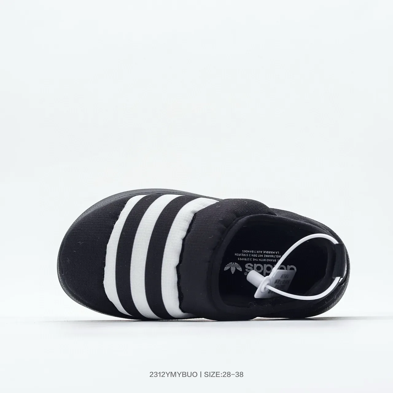 Adidas Preto Branco Slip-On Plataforma Sola Lifestyle Sneakers 8