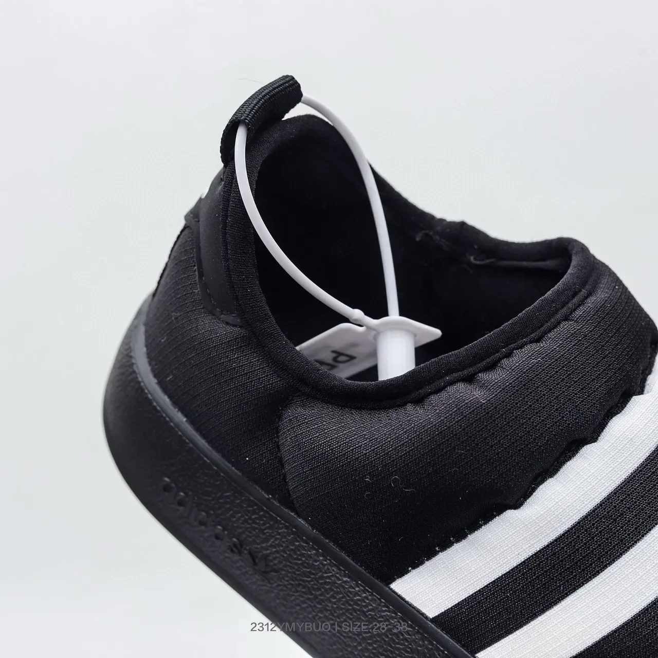 Adidas Preto Branco Slip-On Plataforma Sola Lifestyle Sneakers 9