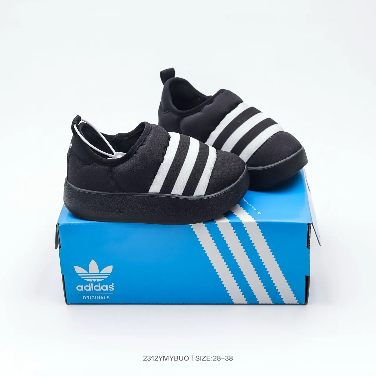 Adidas Preto Branco Slip-On Plataforma Sola Lifestyle Sneakers 11