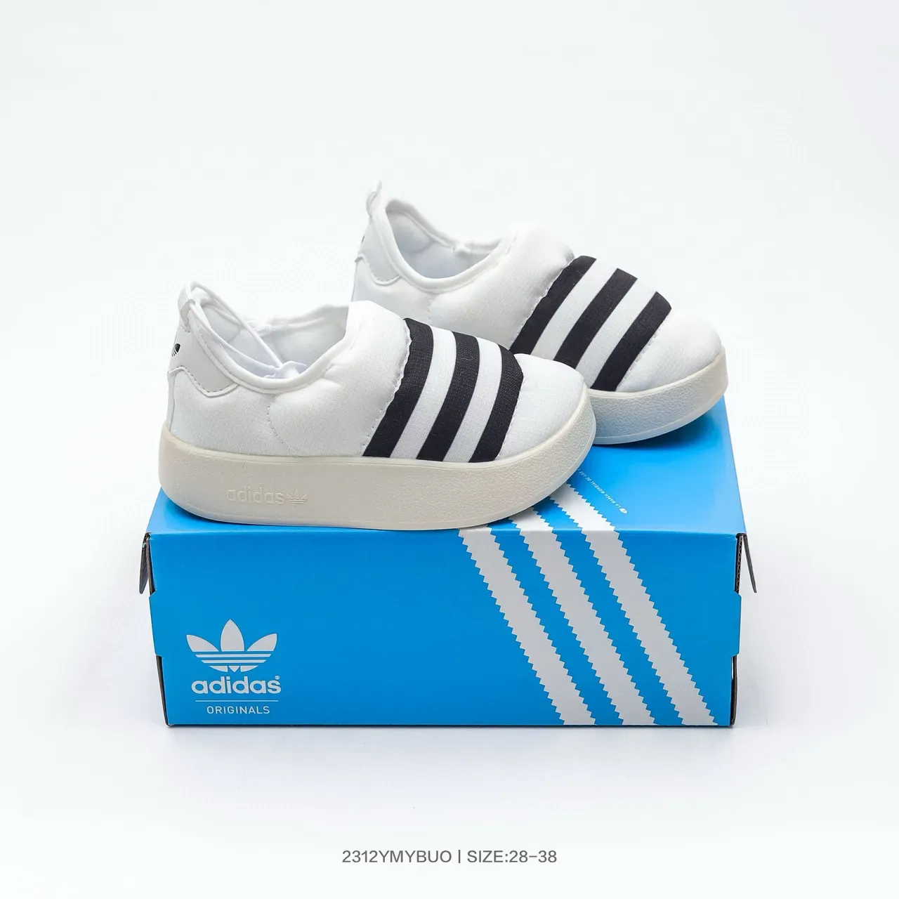 Adidas Preto Branco Slip-On Plataforma Sola Lifestyle Sneakers 17