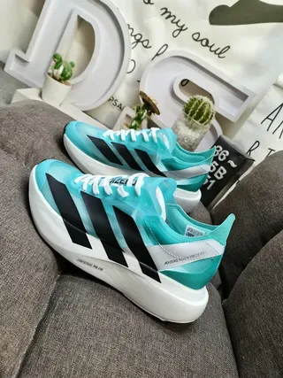 Adidas Bleu Noir Translucide Aqua Haut Trois Rayures Marquage Style de Vie Sneakers 7