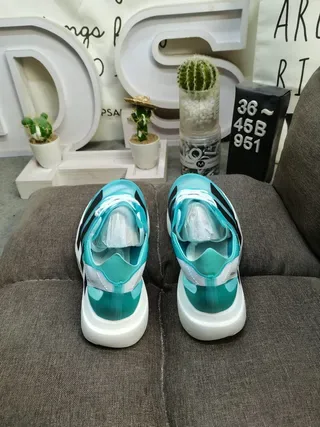 Adidas Bleu Noir Translucide Aqua Haut Trois Rayures Marquage Style de Vie Sneakers 8