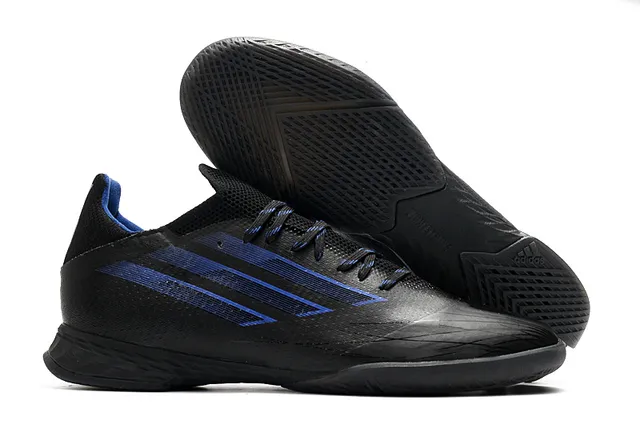 Adidas أحذية كرة القدم الداخلية بصمامة زرقاء وردية من الخياطة منخفضة silhouette 3