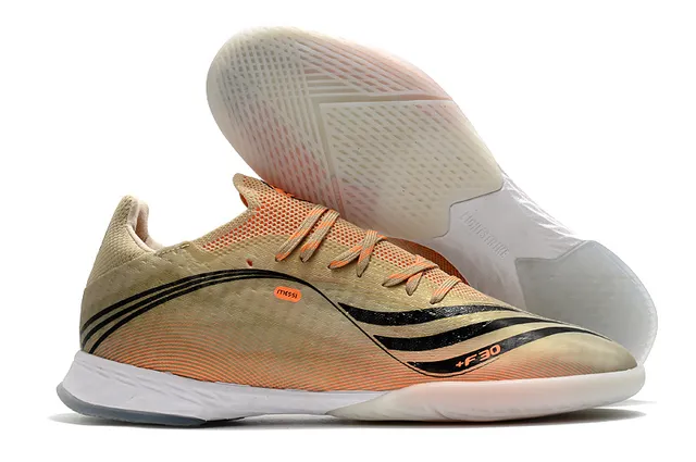 Adidas أحذية كرة القدم الداخلية بصمامة زرقاء وردية من الخياطة منخفضة silhouette 4