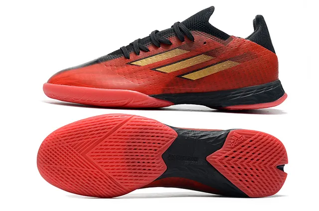 Adidas أحذية كرة القدم الداخلية بصمامة زرقاء وردية من الخياطة منخفضة silhouette 19