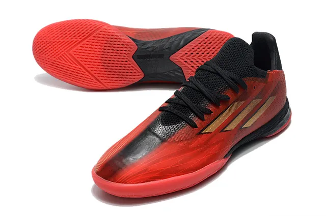Adidas أحذية كرة القدم الداخلية بصمامة زرقاء وردية من الخياطة منخفضة silhouette 23