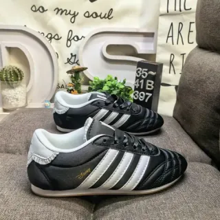 Adidas Copa أحذية كرة القدم الداخلية أسود أبيض لوحة جانبية مبطنة بثلاث شرائط