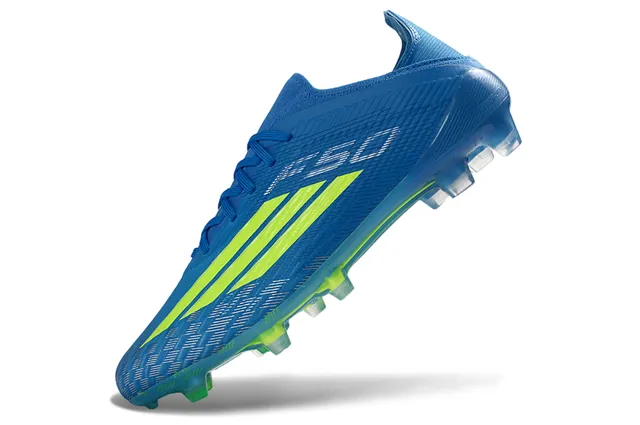 Adidas F50 Azul e Verde Neon Firm-Ground Sapatos de Futebol 12
