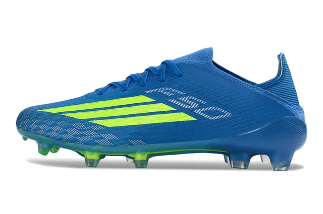 Adidas F50 Azul e Verde Neon Firm-Ground Sapatos de Futebol 17