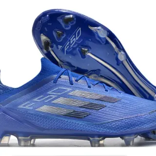 Adidas F50 Bleu Noir Argent Terrain Ferme Chaussures de football