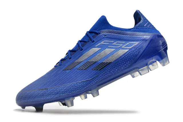 Adidas F50 Bleu Noir Argent Terrain Ferme Chaussures de football 3