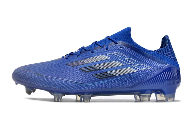 Adidas F50 Bleu Noir Argent Terrain Ferme Chaussures de football 7