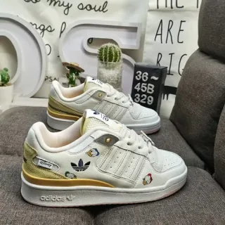 Adidas Forum Low Disney تعاون Off-White ذهبي حذاء أسلوب حياة
