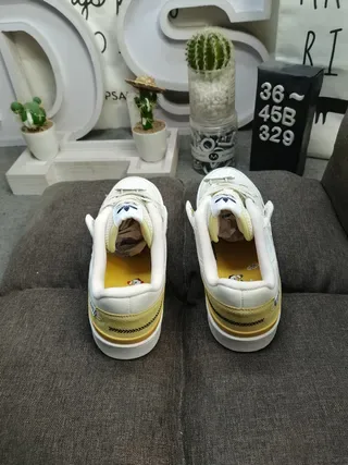 Adidas Forum Low Disney Collaboration Off-White Gold Lifestyle Sneakers 8