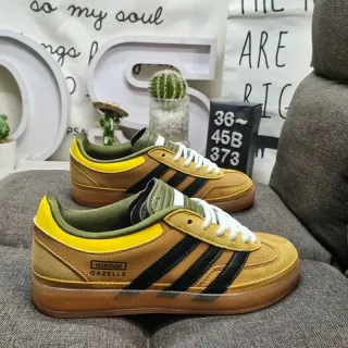 Adidas Gazelle أصفر خردل أخضر زيتون حذاء رياضي أسلوب حياة
