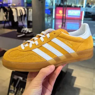 Adidas Gazelle أصفر خردل أحذية رياضية أسلوب حياة من الجلد المخملي