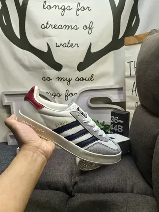 Adidas Gazelle Blanc Marine Bordeaux Sneakers Lifestyle 5