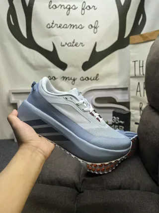 Adidas Gris Azul Marino Suela de Plataforma Gruesa Malla y Recubrimiento Sintético Superior Zapatos Lifestyle 5