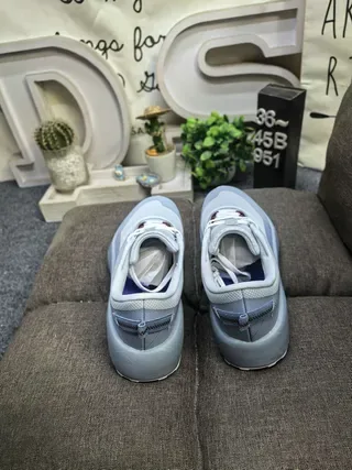 Adidas Gris Azul Marino Suela de Plataforma Gruesa Malla y Recubrimiento Sintético Superior Zapatos Lifestyle 8