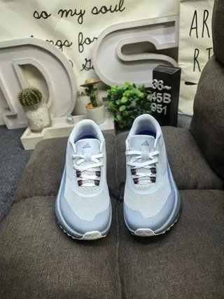 Adidas Gris Azul Marino Suela de Plataforma Gruesa Malla y Recubrimiento Sintético Superior Zapatos Lifestyle 10