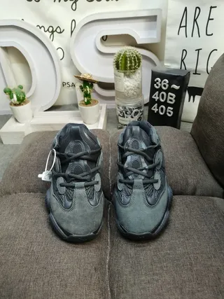 Adidas Gris Silueta Malla Layered Y Ante Suede Upper Chunky Sneakers 10