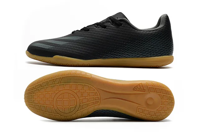 Adidas أحذية كرة قدم داخلية أخضر بنفسجي وجهة نسيجية منخفضة القطع رباط غير متماثل 13