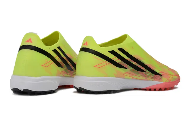 Adidas Hyperfast Amarelo Vermelho Sem Lacinhos Upper Ajuste a Meia Impressão Gradient Neón Turf Sapatos de Futebol 5