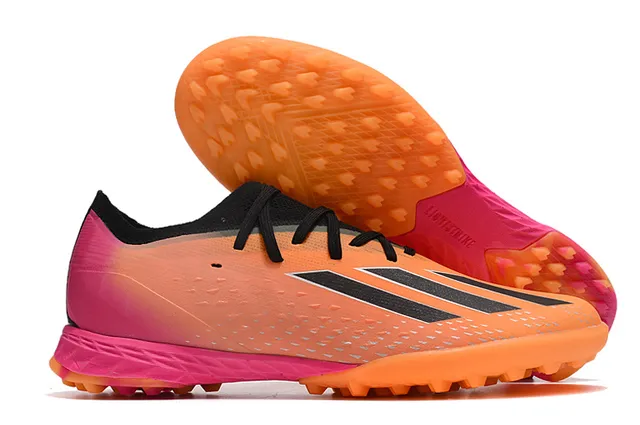 Adidas أحذية كرة القدم للعشب الاصطناعي برتقالي أسود upper منخفض القطع من نسيج شبكي نظام الرباط غير متماثل 3