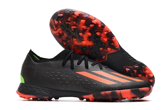 Adidas أحذية كرة القدم للعشب الاصطناعي برتقالي أسود upper منخفض القطع من نسيج شبكي نظام الرباط غير متماثل 6