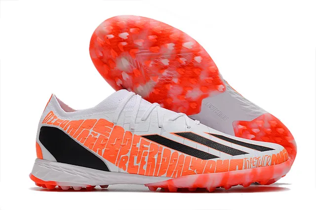 Adidas أحذية كرة القدم للعشب الاصطناعي برتقالي أسود upper منخفض القطع من نسيج شبكي نظام الرباط غير متماثل 8