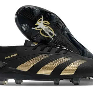 Adidas Predator أسود وذهب للأرضية الصلبة أحذية كرة القدم