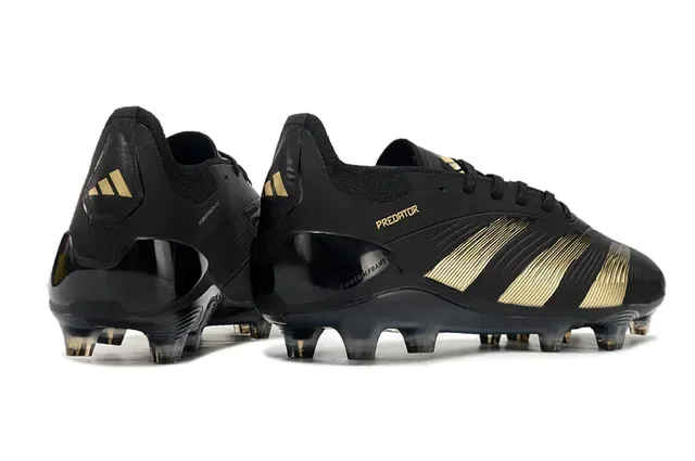 Adidas Predator Noir et Or pour terrain ferme Chaussures de football 5