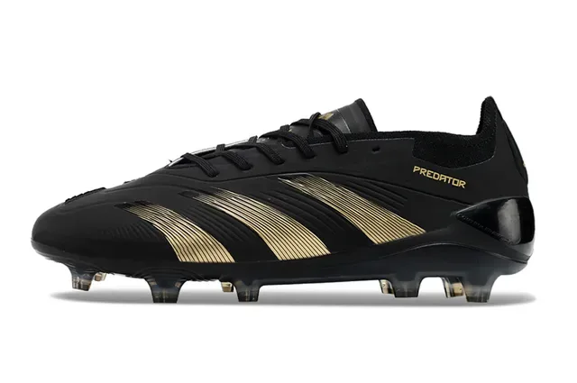 Adidas Predator Noir et Or pour terrain ferme Chaussures de football 7