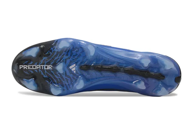Adidas Predator Azul Blanco Bajo Corte Cuello De Calcetín Ajustable Cuero Sintético Texturizado Superior Suelo Firme Zapatos De Fútbol 6