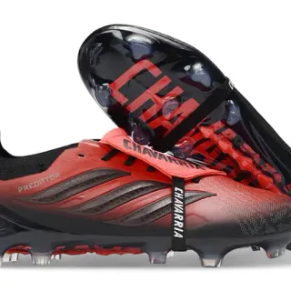 Adidas Predator Chavarría Red Black Firm-Ground Soccer Shoes