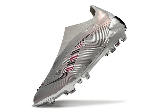 Adidas Predator Metallic Silver Rose-Gold أرض صلبة أحذية كرة القدم 2