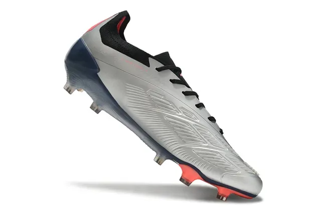 Adidas Predator Silver Navy Red Firm-Ground फुटबॉल जूते 2