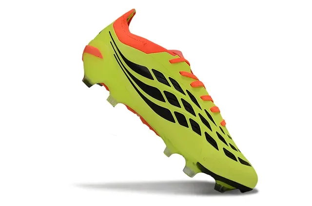 Adidas Predator Amarillo Naranja Neón Upper Accent Laces y Collar Firm-Ground Zapatos de Fútbol 2