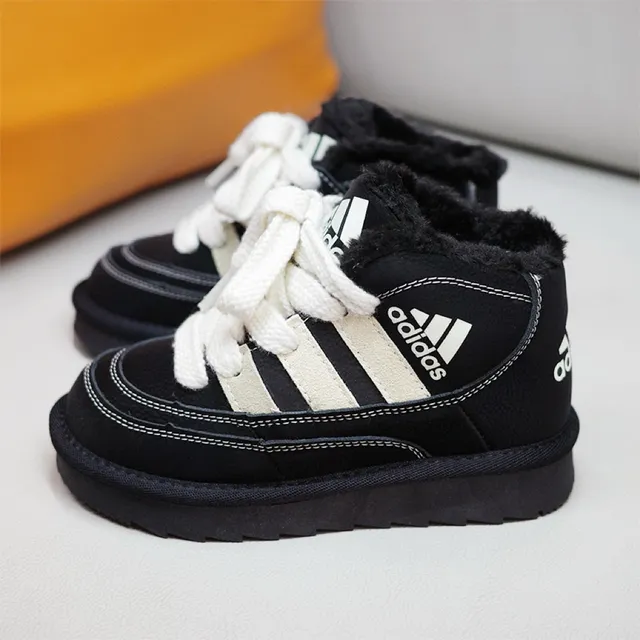Adidas أحذية الثلج عالية الارتفاع بنفسجي وبيج مبطنة 6