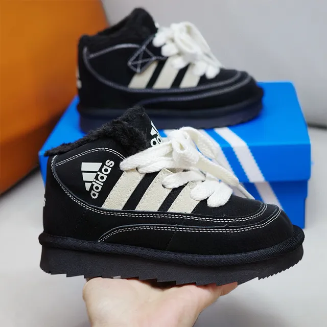 Adidas أحذية الثلج عالية الارتفاع بنفسجي وبيج مبطنة 8