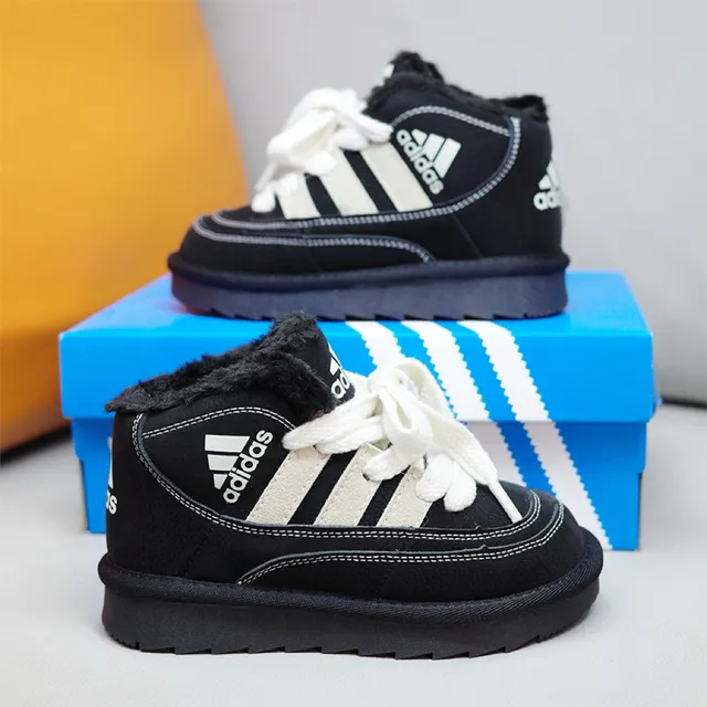 Adidas أحذية الثلج عالية الارتفاع بنفسجي وبيج مبطنة 9