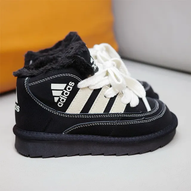 Adidas أحذية الثلج عالية الارتفاع بنفسجي وبيج مبطنة 10