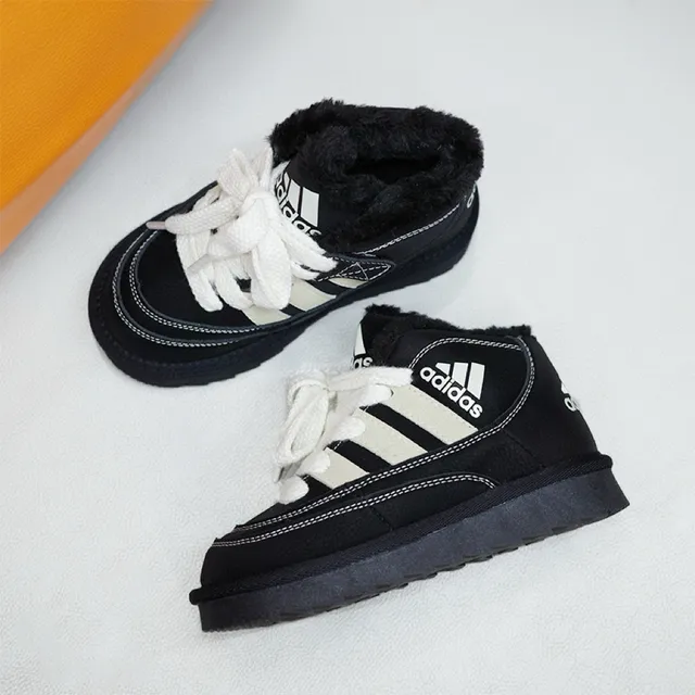 Adidas أحذية الثلج عالية الارتفاع بنفسجي وبيج مبطنة 11