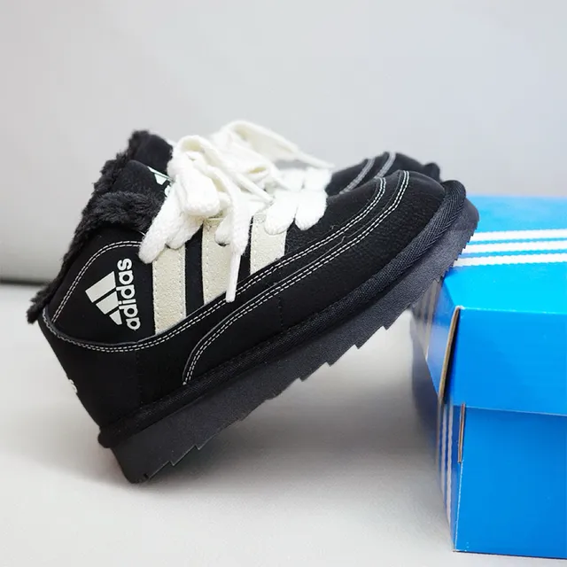 Adidas أحذية الثلج عالية الارتفاع بنفسجي وبيج مبطنة 12