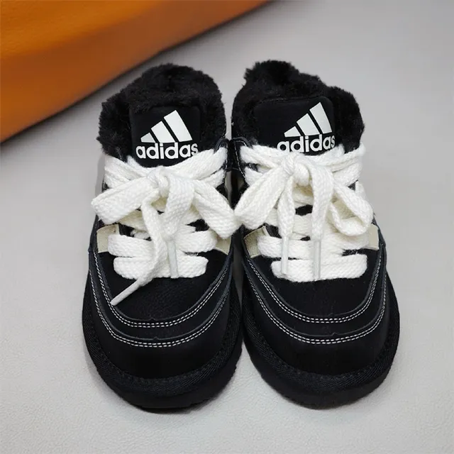 Adidas أحذية الثلج عالية الارتفاع بنفسجي وبيج مبطنة 13